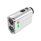 BOYA ゴルフ レーザー距離計 超簡単ワンモード LCD赤色表示 最速0.15秒 最大1096yd 高低差 スロープ 充電式 振動 防水 距離計 距離測定器 距離計測器 R-TWO (WHITE)