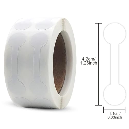 Etiquetas de precio de joyería en blanco autoadhesivas de 10 rollos