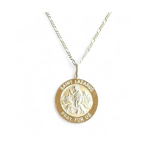 925 STERLING SILVER S.LAZARUS NECKLACE 20" CADENA DE SAN LAZARO