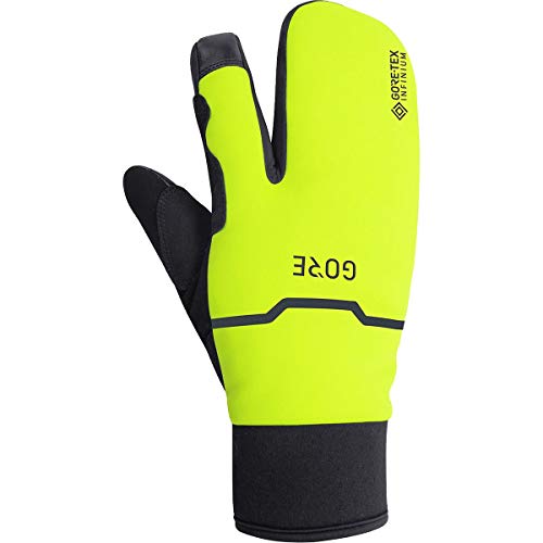 GOREWEAR Thermo Split Handschuhe, GORE-TEX INFINIUM WINDSTOPPER, Warme 3-Finger-Winterhandschuhe, 7, Black/Neon Yellow – Ansicht 1
