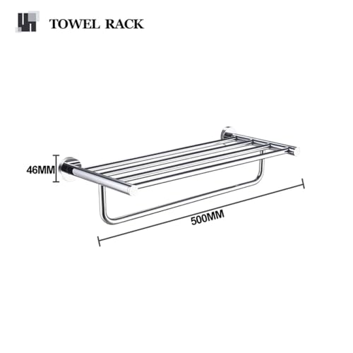 Porte-serviettes chrome et accessoires de salle de bain en acier inoxydable - 3