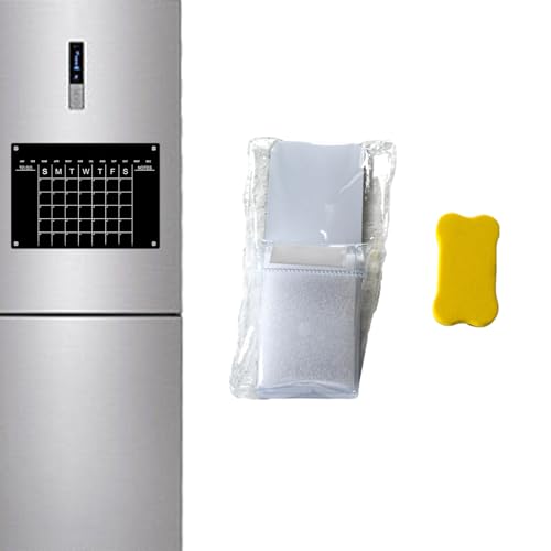 Weekly Planner Wipe Clean, Acrylic Fridge Calendar, Magnetic Weekly Meal Planner, Notepad for Important Reminders for Home Offices (Eraser) - Image 8