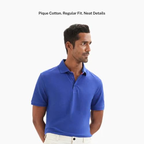 Image of LUDIC Core Polo T-Shirt, Dailymove Collection | Regular Fit | Stand-up Collars | 100% Organic Cotton, 240 GSM | Lightweight & Comfortable |Everyday Essential | Polo T-Shirt for Men
