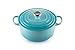 Le Creuset Signature Gusseisen-Bräter mit Deckel, Ø 26 cm, Rund, Für alle Herdarten und Induktion geeignet, Volumen: 5,3 l, 5,135 kg, Karibik, 21177261702430