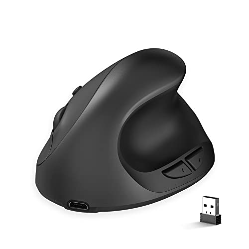 Ratón inalámbrico ergonómico X10 para teletrabajo con 3 niveles de DPI y batería de 600 mAh