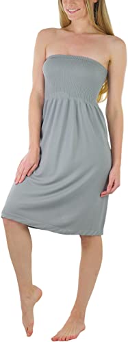 Image of ToBeInStyle Women's Strapless Cover Up Tube Dress Beach Summer Bandeau Flowy
