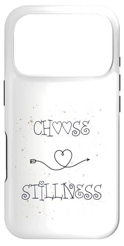 Choose Stillness Minimalist Heart Arrow Yoga Meditation Fun �X�}�z�P�[�X iPhone 17 Pro �p