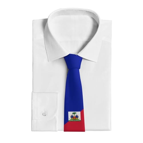 AKMCBSH Fashion Flag of Haiti Tie Comfortable Soft Novelty Necktie Unisex Neck Ties for Valentine's Day Weddings Party Father's Day Birthday Gift - Image 6