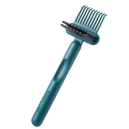 2-in-1 Hair Brush Cleaner & Remover Tool Brush Cleaning Tool Comb Cleaner Effective Hairbrush Cleaners Small and Portable for Travel Man Woman Home Salon Removing Hair Dust(Green)