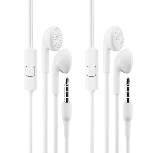 2 Pack Earphones n Ear Headphones,In Ear Wired Earbuds Headset With Microphone, Compatible With Phone,Pad,Samsung,MP3,Players,Smartphones,Laptops