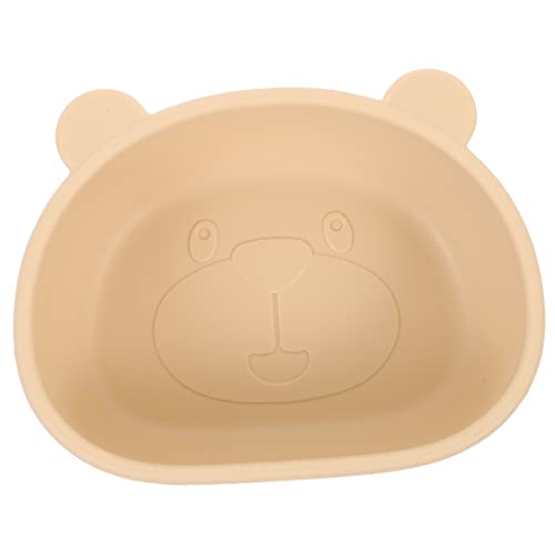 GLSTOY Tazón De Comida Con Ventosa Alimento Pasteles Artificiales Para Exhibir Alimentación Pequeño Bol Bochas Bandejas Infantiles Para Comer Lámina Paquete Beige Gel De Sílice