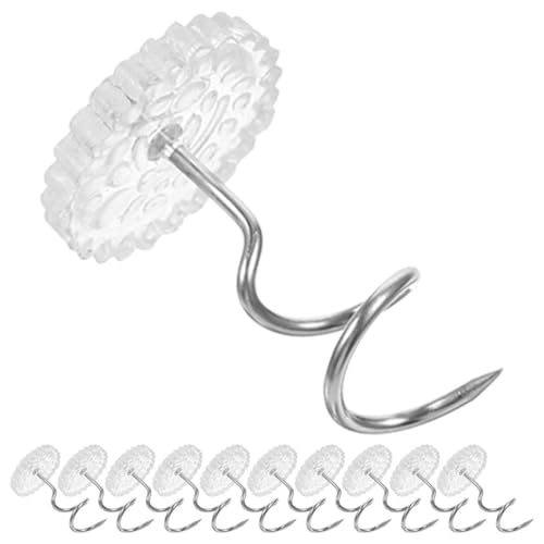 Uonlytech Tachuelas Espirales para Muebles 200 Pcs, Clavos Transparentes sin Rastro para Sofás y Camas, Accesorios Decorativos de Plástico, Fijadores Antideslizantes para Tapicería y Bordes