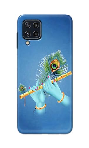 Image of PRINTFIDAA Printed Hard Back Cover Case for Samsung Galaxy M32 4G | Samsung Galaxy M32 Prime Edition Back Cover (Flute in Krishna Hands) -112