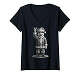 Photo Gallery donna husky rock music christmas amante dei cani maglietta con collo a v Photo Gallery donna husky rock music christmas amante dei cani maglietta con collo a v