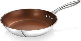 Ozeri 8-Inch Stainless Steel Pan with ETERNA, a PFOA and APEO-Free Non-Stick Coating