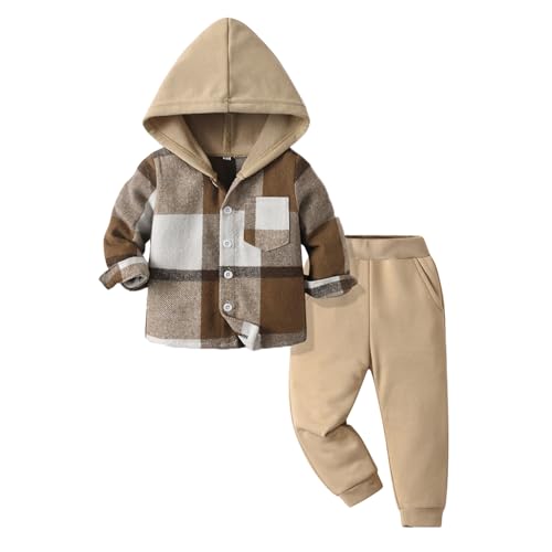 Baby Jungen Kleidung Outfit Babykleidung Set Kariert Langarm...