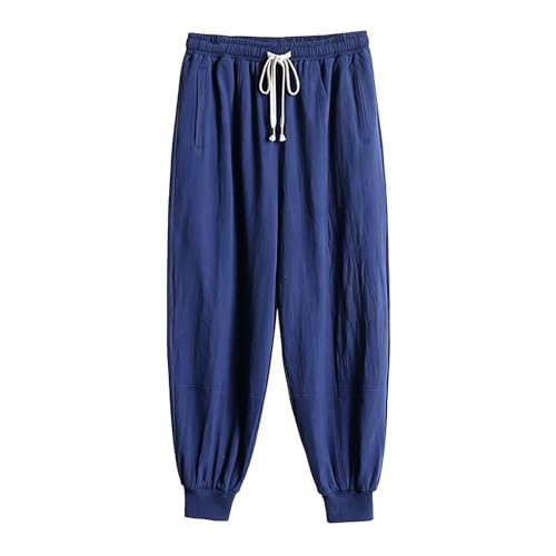 Pantalon de sport Kung Fu en coton et lin ample pour homme