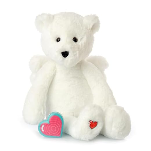 My Baby’s Heartbeat Bear, 20 Second Re-Recordable Digital Voice Recorder Plush Keepsake for Baby’s Heartbeat Memory, Pregnancy Keepsake (Not a Medical Device), Angel