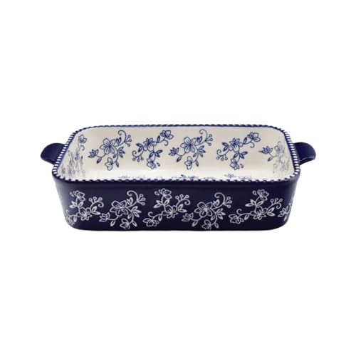 Temp-Tations Stoneware 11X7 Baker,5 Designs, Floral Lace