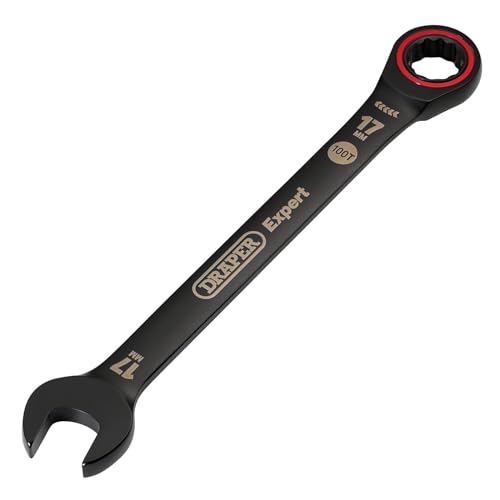 Draper 03890 Expert HI-TORQ Metric Ratchet Combination Spanner 17mm Black