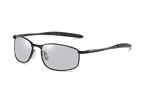 Image of FEISEDY Rectangle Polarized Square Sunglasses for Men Women B2444