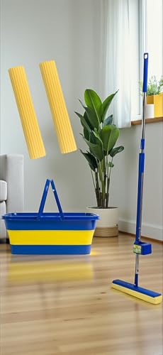 Kit Completo SCOPA +SECCHIO SALVASPAZIO+ 2 Ricambi in Microfibra