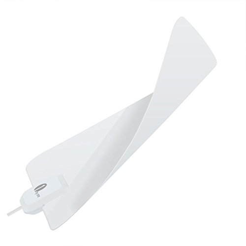 TV Antenna - 1byone Thin and Shiny Indoor Hdtv Antenna, Indoor TV Digital HD Antenna 4K HD Freeview Life Local Channels with 16.5 Feet Extra Long High Performance Coaxial Cable