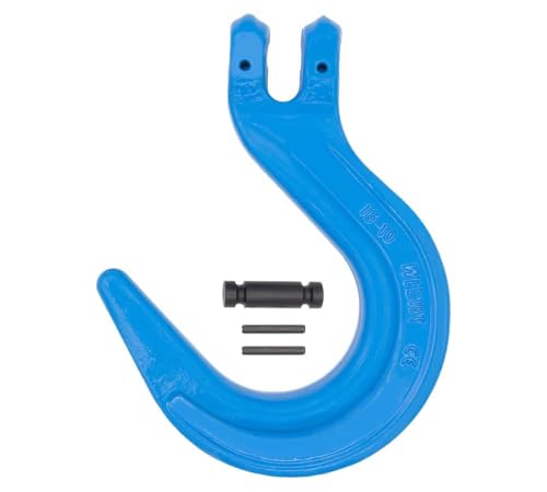 Mytee Products 5/8" Grade 100 Clevis Foundry Hook - WLL 22,600 LBS - Sky Blue Clevis Hook for Towing, Lifting &amp; Rigging