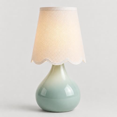 Lampworks 14' Cordless Table Lamp, Rechargeable Ceramic Bedside Lamp with Magnetic LED Bulb...