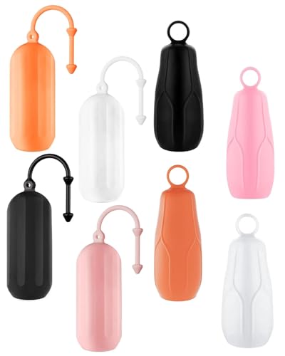 FUGLUS 8 Stück Auslaufsichere Deckel Sets,Leckschutzgerät,reise zubehör,Toilettenartikel in Reisegröße, wiederverwendbare, auslaufsichere Hüllen für Duschgelflaschen, Shampoobehälter fürs Gepäck