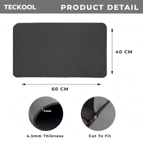 Image of TEKCOOL Dish Drying Kitchen Mat | Large Water Absorbent Utensil Drying Rack Mat | Anti-Slip Kitchen Accessories for Home | Organiser Mat for Sink, Dining Table & Vessel Draining (40x 60 cm);