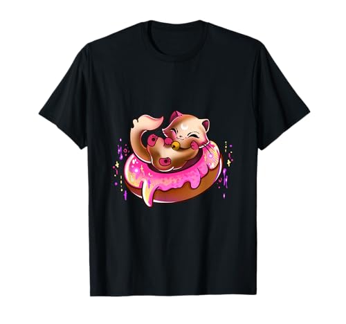 Gatito con donut, Chica, Niños, Culto Kawaii Camiseta