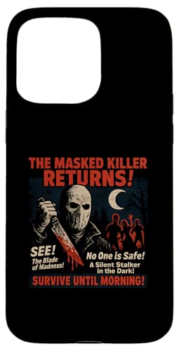 仮面キラーリターンズ スラッシャー 映画ポスター ヴィンテージ ハロウィン スマホケース iPhone 15 Pro Max 用