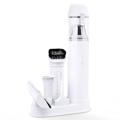 Image of Julysky Handheld Vacuum Cordless, 9000PA High Power Suction Car Vacuum Portable Cordless, 4 in 1 Hand Held Vacuum Cleaner Rechargeable for Car, Office, Home, Pet, White