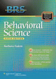 Paperback (OLD)BOARD REVIEW SERIES BEHAVIORAL SCIENCE Book