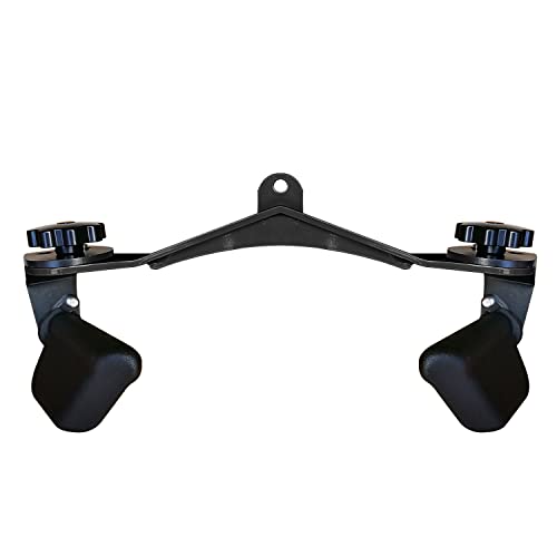 Image of Adjustable Lat Pull down Bar, Cable Machine Attachments for Gym, Home Gym Fitness T-bar Row Pulldown Attachments, Lat Pull Down Machine Wide Grip Neutral Grip Handle