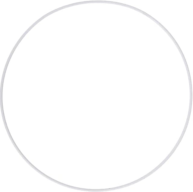 50cm Giant White Coated Metal Ring for Crafts - Wreath & Flower Hoop