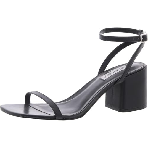 Steve Madden Audrina - Sandalias de tacón para mujer, Cuero negro, 41-42 EU