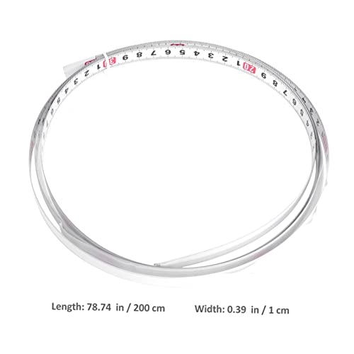 Cinta métrica adhesiva 3 pcs acero para carpintería miniatura 4