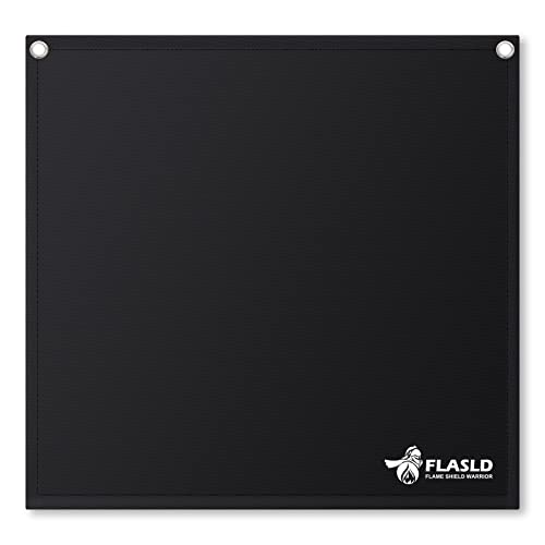 FLASLD Magnet Flame Protector for Soldering and Brazing 18''x18'' High-Temperature PlumberPad Heat Shield, Fire Resistant Welding Mat