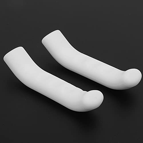 Capa de Manopla de Freio, Silicone Branco 2 Peças Capa de Manopla de Freio de Bicicleta à Prova D'á