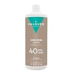 Valquer Stabilized Hydrogen Peroxide Cream 40 Volume 12%, Oxidizer for Permanent Hair Coloring and Bleaching. Vegan Formulation with Natural Ingredients. Professional Use. 1L.