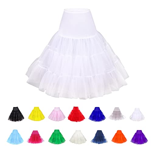 BABYONLINE D.R.E.S.S. Women Crinoline Petticoat for Vintage Dress Short Tutu Slips Underskirt