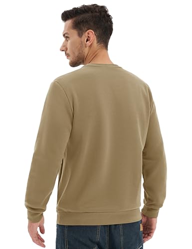 TACVASEN Men's Crewneck Sweatshirt Fleece Lined with Pocket Winter Warm Midweight Casual Long Sleeve Pullover Sweatshirt2