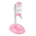 NOENNULL Height Adjustable Pet Water Dispenser, 500ml Automatic Standing Water Bowl for Puppies, Kittens Small Dogs Anti-Spill Feeder with Stable Base (Pink)
