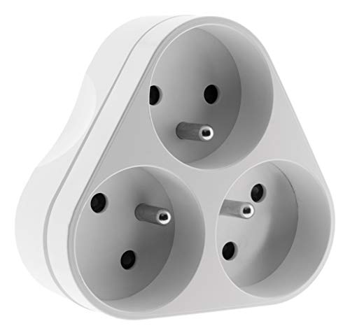 Zenitech - Regleta 3 triangulares para fachada - Triplite - 3x16A - Blanco