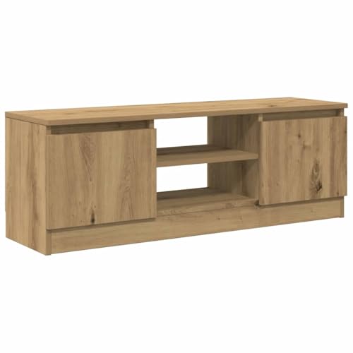 vidaXL Meuble TV chêne Artisanal 102x30x36 cm Bois d'ingénierie, Support TV, Armoire média, Armoire HiFi, unité TV, Meuble multimédia, Meuble latéral