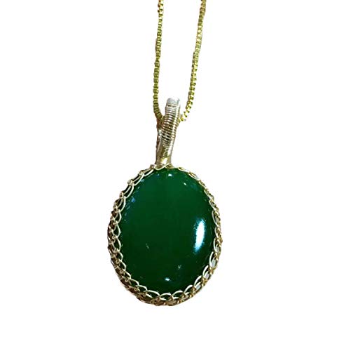 Pendentif en Jade Hetian Naturel, Cadeau Collier en Jaspe