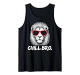 chill bro - cool lion with sunglasses gift idea gamer lions canotta