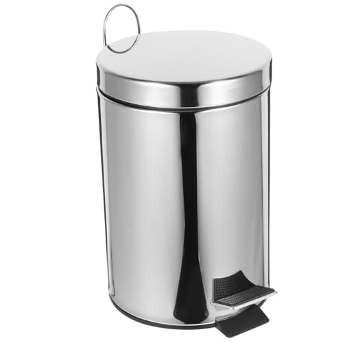 Papelera de pedal acero inoxidable 5L con tapa